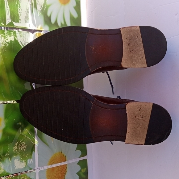 Aston Grey Men's leather Oxfords, 9.5,  Burgundy Brown, Pre-owned - Picture 14 of 14